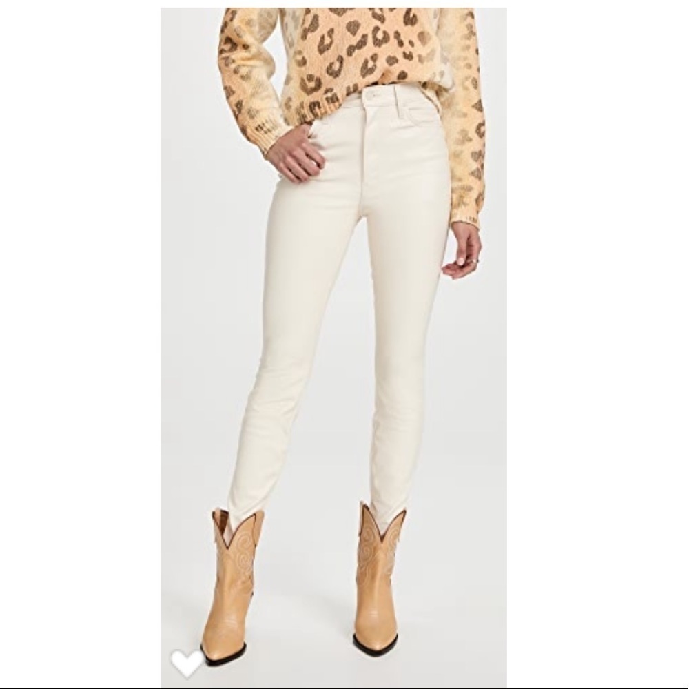 MOTHER The Super Swooner Faux Leather Pants Size 34
